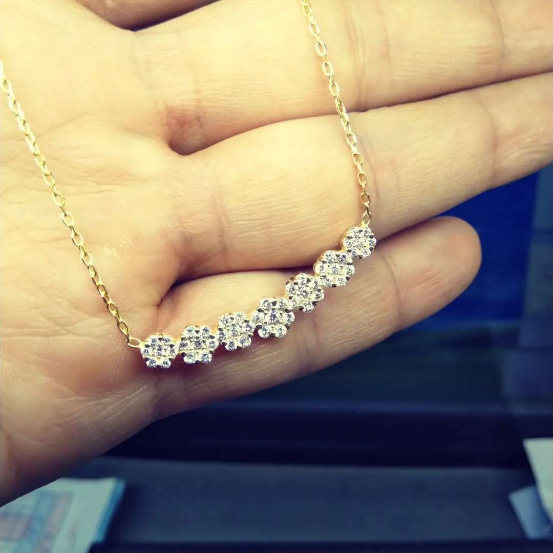 نیم ست طلا فلاور